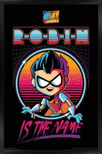 Miniatura 6 de Trends International DC Comics - Póster de pared de Teen Titans Go to The Movies-Robin, 14.725 x 22.375 pulgadas, versión enmarcada de madera