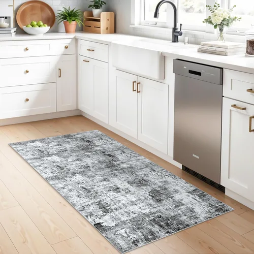 Miniatura 99 de Alfombra antideslizante lavable de 2 x 3 pies - Alfombra suave de pelo bajo para cocina, entrada y dormitorio - Tapete moderno para puerta