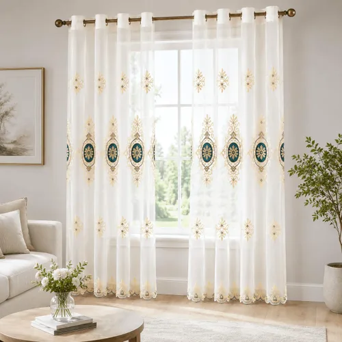 Miniatura 35 de VOGOL Cortinas/Cortinajes/Paneles/Tratamientos Personalizados Simples de Chenilla Jacquard Opacas Elegancia para Ventana para Dormitorio Sala