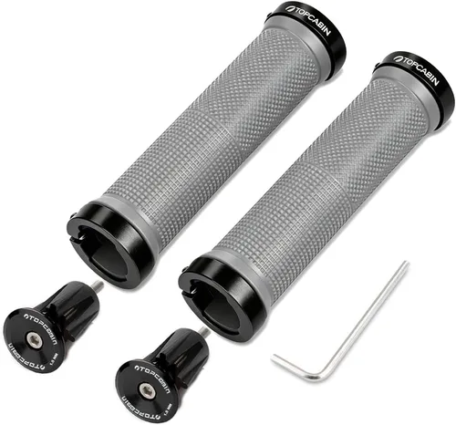 Miniatura 19 de TOPCABIN - Puños de manillar de bicicleta de doble bloqueo - Puños de goma cómodos para BMX y bicicleta de montaña