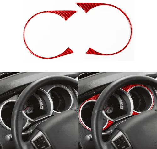 Miniatura 2 de 2 unids velocímetro coche marco ajuste medidor de aceite cubierta tacómetro calcomanía calcomanía odómetro compatible con Toyota Tacoma 2009 2010