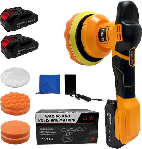 Miniatura 8 de Pulidora de búfer inalámbrica para batería Dewalt de 20V, pulidora de coche de 6 pulgadas con 8 velocidades variables, kit de amortiguadores