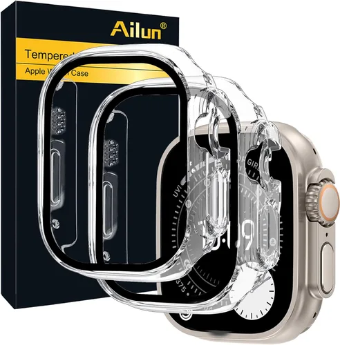 Miniatura 7 de Ailun Funda protectora de pantalla para Apple Watch Series 9, 8 y 7 [1.61 pulgadas], carcasa rígida ultrafina de policarbonato integrado con vidrio
