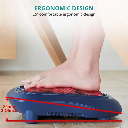 Miniatura 7 de Nekteck Masajeador de pies con calor, masajeador de pies Shiatsu para neuropatía, fascitis plantar, máquina eléctrica de masaje de pies con Azul