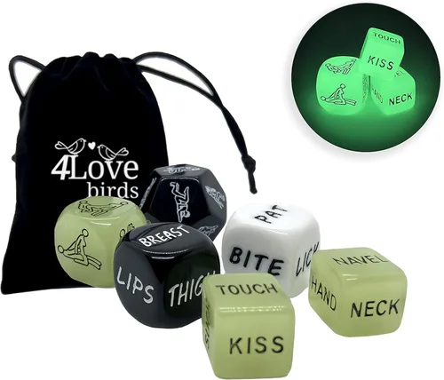 4Lovebirds - Juegos de dados sexuales, dados con posiciones sexuales, diversión en el dormitorio, dados traviesos sexuales para parejas, juego de 6
