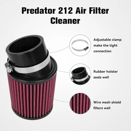 Miniatura 4 de FVRITO - Kit de adaptador de filtro de aire mejorado para Predator 212cc 196cc Coleman CT200U BT200X KT196 6.5Hp Motor Clon Mini Bike Go Kart Piezas