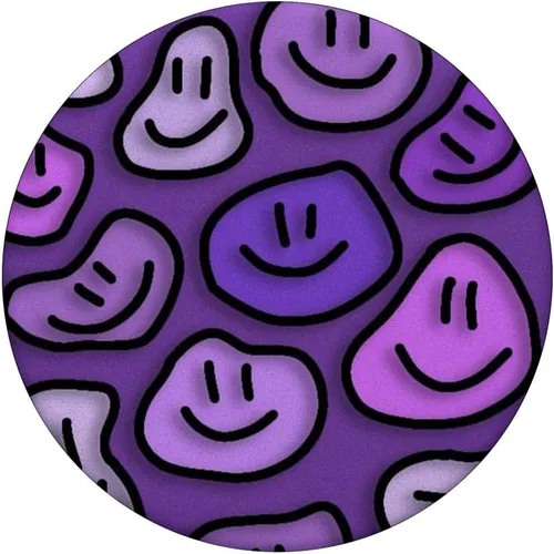 Miniatura 3 de estética lavanda púrpura remolino líquido goteo sonrisa cara PopSockets estándar PopGrip
