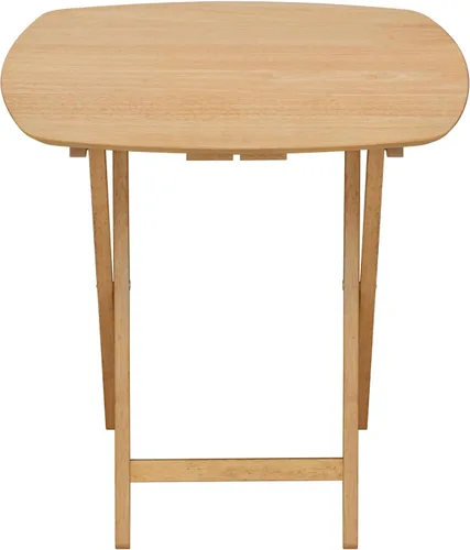 Miniatura 5 de eHemco Mesa plegable de madera dura de gran tamaño para la cena, comer, 25.5 pulgadas, natural