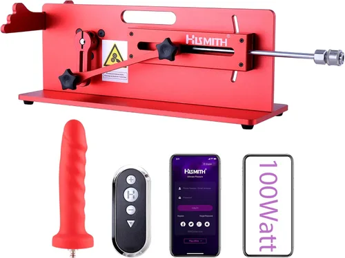 Miniatura 9 de Hismith Máquina sexual prémium con sistema KlicLok, 100 W, cable remoto 3 en 1, máquina sexual de control, máquina de empuje ajustable