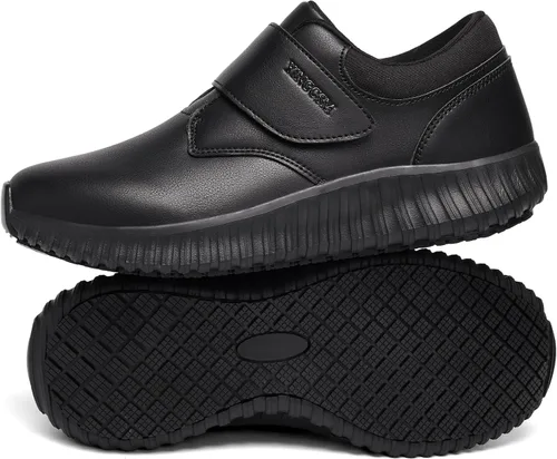 Miniatura 2 de Zapatos de trabajo antideslizantes negros para hombres Servicio de alimentos Restaurante Deslizamiento en el zapato resistente al agua