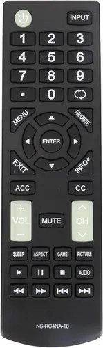 NS-RC4NA-18 - Control remoto de repuesto para Insignia TV NS-22D420NA18 NS-32D220NA18 NS-32D311NA17 NS-40D420MX18 NS-40D420NA18 NS-49D420MX18