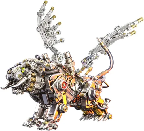 Miniatura 19 de Rompecabezas de metal 3D – Kit de modelo de dragón chino grande – Rompecabezas de metal mecánico – Adorno de escritorio de bricolaje – Rompecabezas