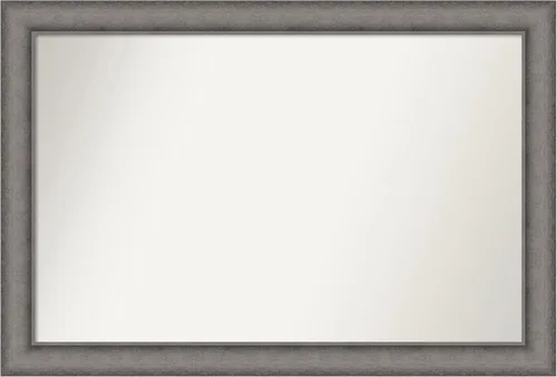 Miniatura 33 de Amanti Art Espejo de pared personalizado no biselado (24.5 x 24.5 pulgadas), marco gris marrón alta, varios tamaños personalizados, espejo de baño