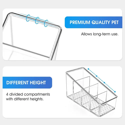 Miniatura 2 de MaxGear Soporte de control remoto transparente para TV, organizador de almacenamiento de control remoto pequeño, organizador de plástico