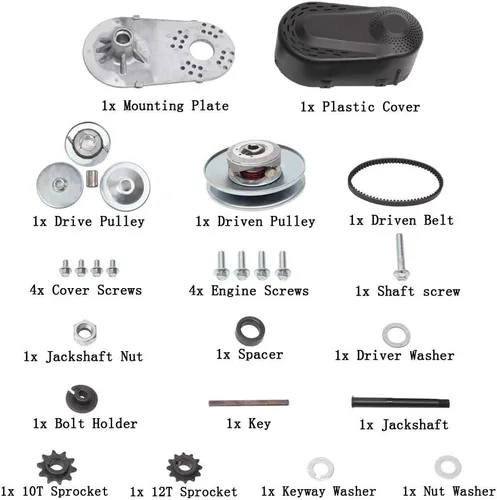 Miniatura 2 de Juego de convertidor de par y embrague Go Kart de 1 pulgada para cadena 10T 40/41 y 12T 35 para Manco Comet TAV2 (Serie 30)