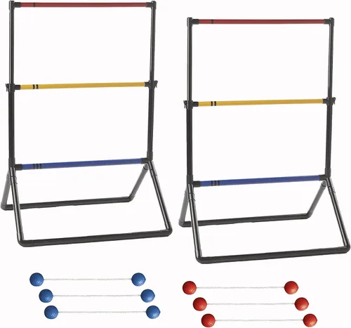 Miniatura 10 de Franklin Sports Juego de pelota de escalera, incluye 2 objetivos de bola de escalera con bases pesadas y 6 bolas, juego de lanzamiento de golf