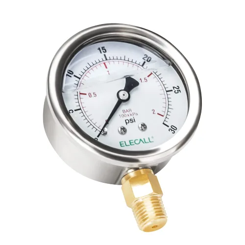 Miniatura 9 de Manómetro de presión lleno de aceite de silicona de 30 psi para prueba de presión de agua, aceite y aire en bomba de piscina, filtro de arena