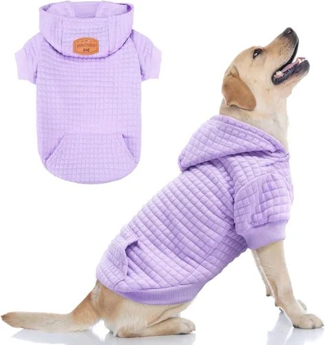 Miniatura 26 de BEAUTYZOO Sudadera con capucha para perro pequeño con bolsillos, ropa para perros pequeños y medianos, niño y niña, abrigos de algodón laminado tipo