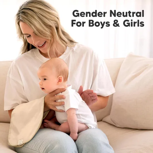 Miniatura 8 de Paños orgánicos para eructos para bebés niños y niñas, paquete de 5 paños de algodón súper absorbentes para bebés, trapos suaves y afelpados