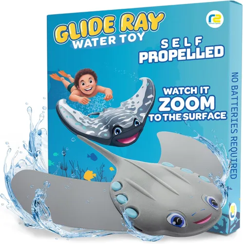 Juguetes de Piscina para Niños: Juguete de Torpedo Raya de Piscina para Nadar - Juguete de Agua Autopropulsado que se Desliza Bajo el Agua - Los