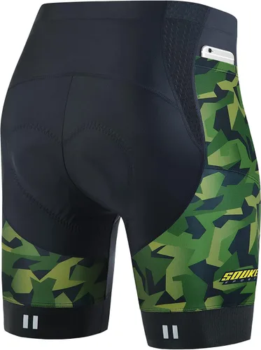 Miniatura 16 de Souke Sports Pantalones cortos de ciclismo acolchados para hombre, cómodos pantalones de ciclismo de carretera