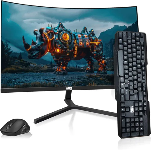Miniatura 11 de MTG - Monitor curvo de 27 pulgadas, pantalla Full HD 1080P sin marco, audio HDMI DP USB, desenfoque de bajo movimiento, montaje VESA, combo