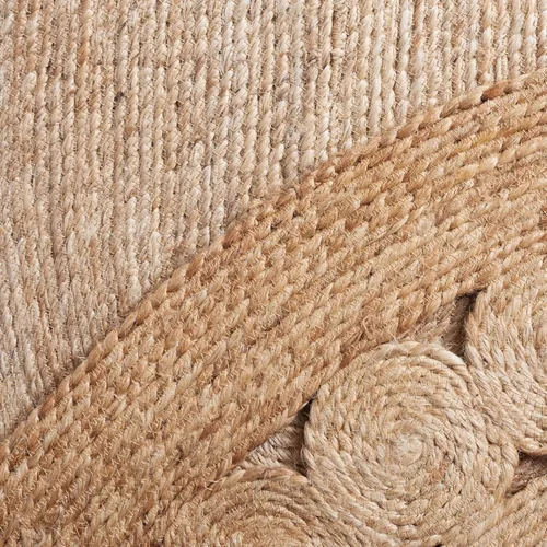 Miniatura 10 de SAFAVIEH NFB250A - Alfombra redonda de fibra natural, 3 pies, redonda, natural, hecha a mano, estilo bohemio, con encanto de yute