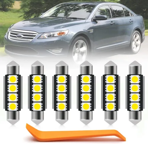 Miniatura 9 de 13 piezas de kit de bombillas LED interiores para Ford Taurus 2010 2011 2012 2013 2014 2015 2016 2017 2018 2019 Luces de mapa, domo, maletero, placa