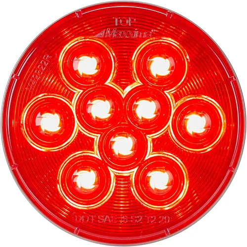 Miniatura 2 de Maxxima M42322RCL Luz de parada/trasera/giro redonda roja de 4 pulgadas, lente transparente roja, montaje con ojal