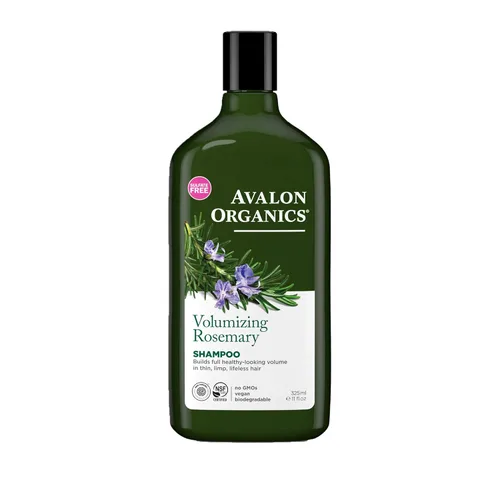 Avalon Organics Champú, romero voluminizador, 11 onzas líquidas (paquete de 2)