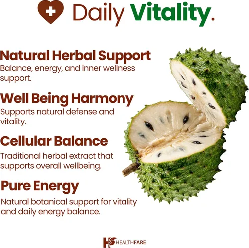 Miniatura 7 de Healthfare Graviola - Extracto de guanábana de 5000 mg Annona Muricata 200 cápsulas veganas Mezcla de hojas y frutas de alta potencia Sin