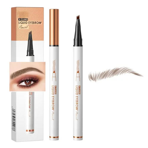 Yulinlon Q707 Lápiz de Cejas Preciso de 4 Puntas – Lápiz de Cejas Impermeable de Larga Duración para Cejas Naturales y Definidas – Fácil de Usar,