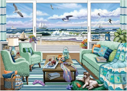 Miniatura 2 de Ravensburger Beachfront Getaway 12000553 - Rompecabezas de 1000 piezas para adultos, herramientas hechas a mano, fabricado en Alemania, cada pieza