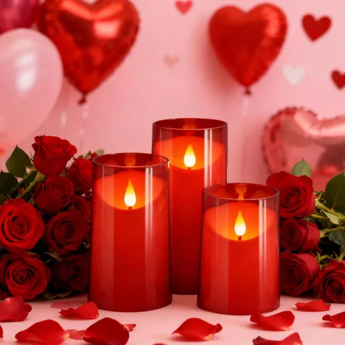 Miniatura 4 de NURADA Velas sin llama con temporizador remoto: juego de velas falsas de pilar LED de mecha 3D que funcionan con pilas para bodas, cumpleaños, día