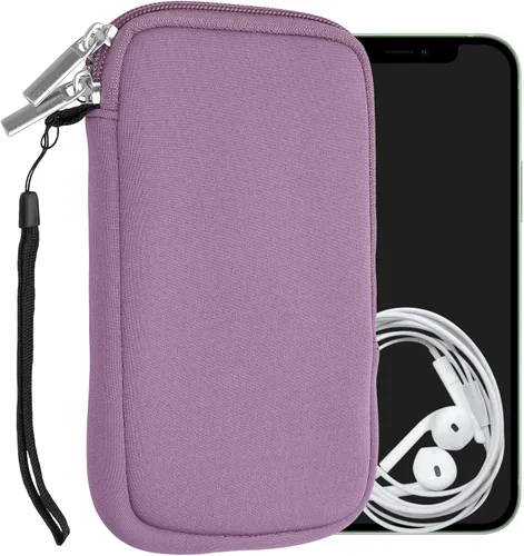 Miniatura 103 de kwmobile Funda universal para teléfono tamaño XS - 3,5/4 pulgadas - Funda de neopreno para teléfono inteligente con cremallera - Funda impermeable