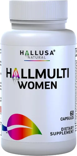 HallMultiWomen - Multivitamínico para mujeres 60 cápsulas con biotina, zinc, magnesio, vitaminas A, C, D, E y complejo B | Suplemento diario de