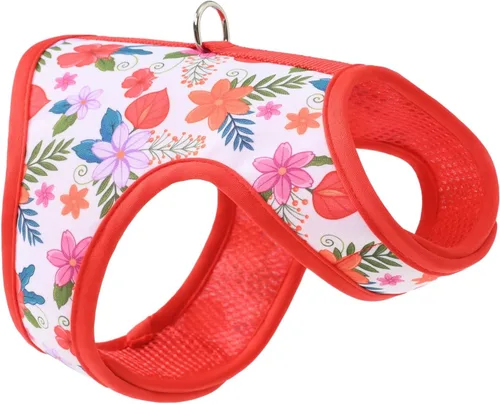 Miniatura 33 de Mile High Life Arnés para perro, chaleco floral de malla de aire para perros y gatos pequeños de 20 libras, fácil de poner, cierre fácil ajustable