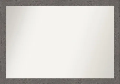 Miniatura 133 de Amanti Art Espejo de baño gris para sobre el fregadero, 31 x 48 pulgadas, espejo de tocador rectangular estrecho de color gris, marco de madera