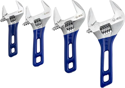 1 Pieza Llave Ajustable de Apertura Ancha con Mango Corto de 6 pulgadas, Llave Ajustable Corta Forjada de Acero al Cromo Vanadio Llave Inglesa