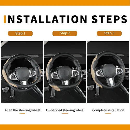 Miniatura 7 de Funda a medida para volante de Acura, transpirable antideslizante, fundas de cuero de doble cara para volante de automóvil, para accesorios de Acura
