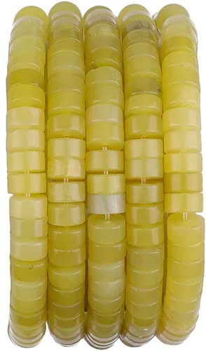 Miniatura 56 de BEADIA Cuentas Espaciadoras de Jade Amarillo Natural en Forma de Tapa, Cuentas Semipreciosas Sueltas para Hacer Joyas con Encuadernación, 4mmx2mm