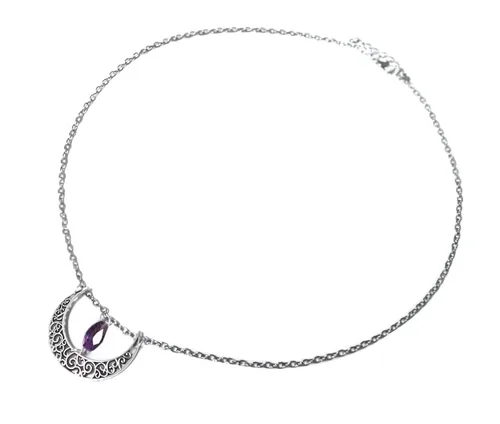 Miniatura 18 de Diadema de bruja con diseño de luna para mujer, corona de hada de elfo, disfraz de frente gitana vikinga, diadema bohemia luna dorada