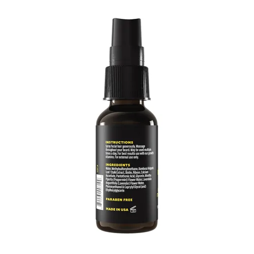 Miniatura 8 de The Beard Club Spray de vitamina de biotina para el crecimiento del vello facial, fórmula natural para una barba más completa y gruesa, fácil