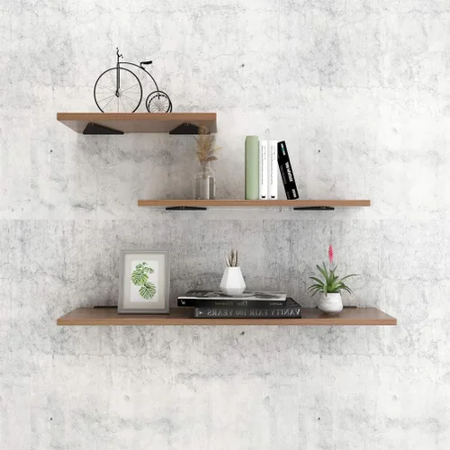 Miniatura 4 de Soportes flotantes de metal triangulares para estantes, montaje en pared, soporte oculto para estantes, para dormitorio, sala de estar, baño, Negro