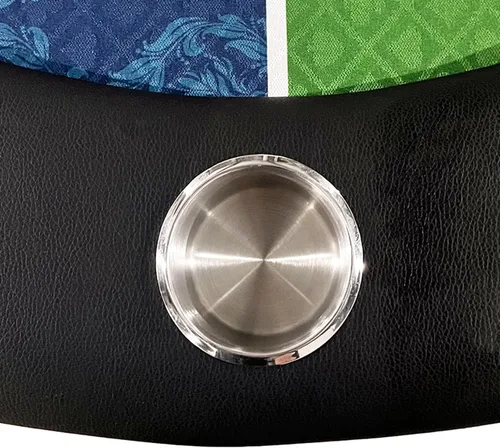Miniatura 4 de SEETOOOGAMES Soporte para tazas – Paquete de 2 soportes de acero inoxidable de repuesto para mesa de póquer para juegos de casino, sofá, coche
