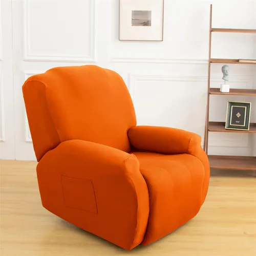 Miniatura 25 de LazyBoy - Funda para sillón reclinable, color liso, 4 piezas, fundas protectoras de muebles para sillón reclinable con bolsillo, funda para sofá