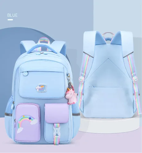 Miniatura 3 de Mochila de unicornio linda mochila para laptop, bolsas de viaje ligeras y duraderas, Azul Patchwork, S