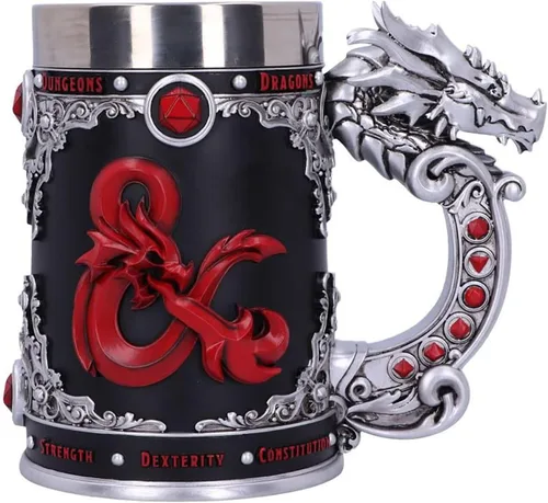 Nemesis Now Dungeons & Dragons Fantasy Role Play Die D20 - Jarra de poliresina, color negro, 1 unidad (paquete de 1)