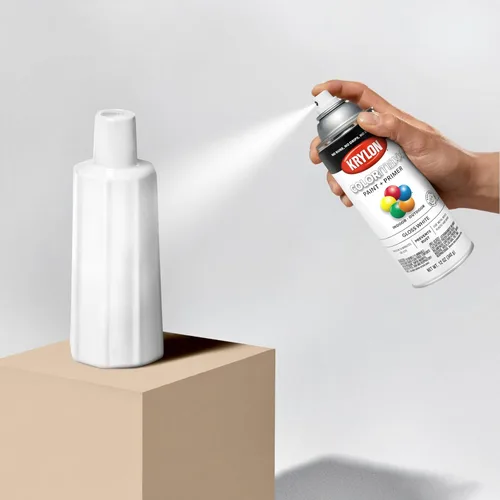 Miniatura 8 de Krylon K05545007 COLORmaxx Pintura en aerosol y base para uso en interiores y exteriores, color blanco brillante 12 onzas (paquete de 1)