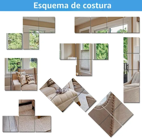 Miniatura 9 de Azulejos de espejo irrompibles autoadhesivos, 4 piezas de 8 x 8 pulgadas para decoración de aula, espejos pequeños para decoración de pared